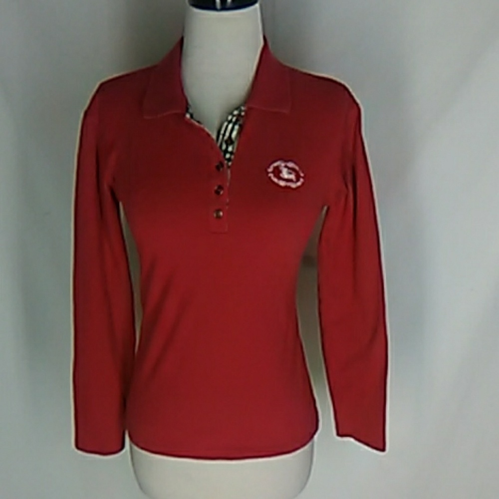 Burberry London Long Sleeve Polo Shirt So